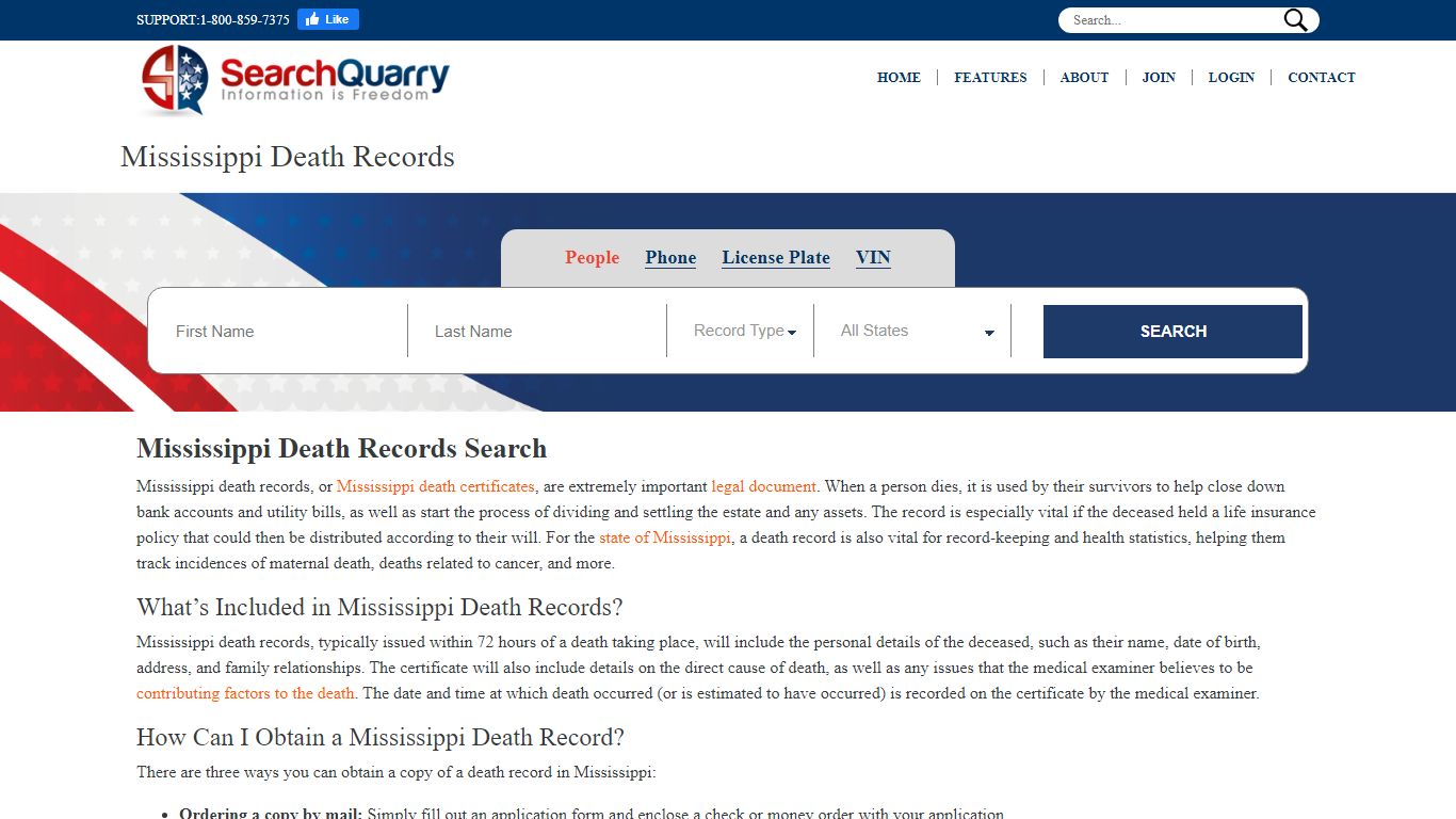 Free Mississippi Death Records | Enter a Name to View ...