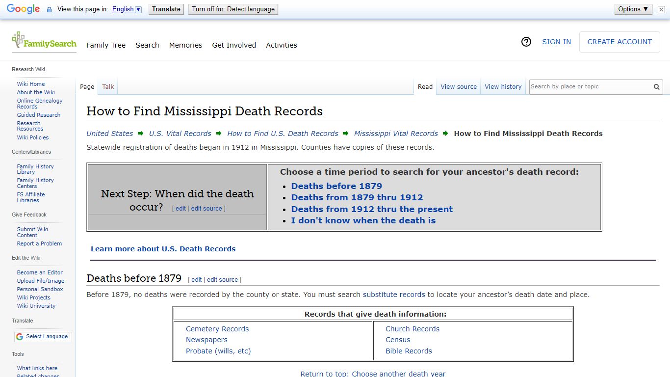 How to Find Mississippi Death Records • FamilySearch